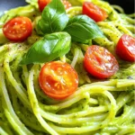 To make creamy avocado pasta, you need some key ingredients. Here’s what you’ll need: - 2 ripe avocados, pitted and peeled - 2 cloves garlic, finely minced - 1 tablespoon fresh lemon juice (about half a lemon) - 1/4 cup fresh basil leaves, packed - 1/4 cup grated Parmesan cheese (or nutritional yeast for a vegan option) - 1/2 teaspoon red pepper flakes (optional, for a spicy kick) - Salt and freshly ground black pepper to taste - 8 oz spaghetti or your preferred pasta (like fettuccine or penne) - 2 tablespoons extra-virgin olive oil - 1/4 cup cherry tomatoes, halved (for garnish) - Extra basil leaves for garnish These ingredients blend together to create a smooth and creamy sauce that coats the pasta perfectly. You can customize your creamy avocado pasta with optional ingredients. Here are some ideas: - Pine nuts or walnuts for crunch - Spinach or arugula for added greens - Lemon zest for extra freshness - Grilled chicken or shrimp for protein - Capers for a briny flavor Feel free to explore these options to make the dish your own! Creamy avocado pasta is not only tasty but also nutritious. Here’s a quick breakdown: - Avocados: Packed with healthy fats, fiber, and vitamins. - Garlic: Offers health benefits and adds flavor. - Basil: Contains antioxidants and is low in calories. - Parmesan cheese: Provides protein and calcium. This dish is a great way to enjoy a healthy meal while satisfying your taste buds. For the full recipe, check out the details above! First, grab a large pot. Fill it with water and add salt. Bring the water to a boil. Once the water bubbles, add your pasta. Cook it according to the package instructions, usually about 8-10 minutes for spaghetti. Stir the pasta often to prevent it from sticking. When it's done, save 1/2 cup of the pasta water. Drain the pasta and set it aside while you make the sauce. Now, take your food processor. Add the ripe avocados, minced garlic, and fresh lemon juice. Toss in the basil leaves and grated Parmesan cheese, too. If you like a little heat, add red pepper flakes. Don’t forget a pinch of salt and pepper. Blend everything until it’s smooth and creamy. If the sauce looks too thick, add a bit of the reserved pasta water until it’s just right. In a big mixing bowl, add the drained pasta. Pour the creamy avocado sauce over the pasta. Gently toss them together until every piece of pasta is covered. Drizzle the extra-virgin olive oil over the top. Toss again to mix everything well. Now, your creamy avocado pasta is ready to serve. Enjoy it with garnished cherry tomatoes and fresh basil leaves for a beautiful dish. For more detailed steps, check out the Full Recipe. To make the sauce just right, start with ripe avocados. They should feel soft but not mushy. When you blend the ingredients, you want a smooth and creamy texture. If the sauce is too thick, add small amounts of the reserved pasta water. Blend again until you reach your desired creaminess. This method helps you avoid a watery sauce. Remember, it's easier to add more water than to take it away. For a beautiful plate, use shallow bowls. Place the creamy avocado pasta in the center and top it with halved cherry tomatoes. Add fresh basil leaves on top for color. A sprinkle of extra Parmesan cheese can make it pop. You can also squeeze lemon juice over the dish right before serving for a fresh taste. This small touch adds a lot of flavor and makes your dish look fancy. One common mistake is using unripe avocados. They won't blend well and can taste bitter. Another error is not reserving enough pasta water. This water is key for adjusting the sauce. Overcooking the pasta is also a pitfall. Cook it just until al dente for the best texture. Finally, don’t forget to taste your sauce! Adjust the salt and pepper to make it perfect. For more details on the full recipe, check out the complete instructions. {{image_4}} You can easily make this dish vegan and dairy-free. Swap out the Parmesan cheese for nutritional yeast. Nutritional yeast adds a cheesy flavor without dairy. To enhance the creaminess, try adding a splash of unsweetened plant milk. You can also use tahini for a nutty twist. These options keep the dish rich and tasty. Want more flavor? Add fresh herbs like cilantro or parsley. They bring brightness to your pasta. For a kick, toss in some red pepper flakes. You can also use sun-dried tomatoes for a savory touch. Consider mixing in roasted garlic for a deeper flavor. These additions make the dish even better. While spaghetti works great, you can use other types of pasta. Fettuccine offers a wider base for the sauce. Penne captures more of that creamy goodness inside. For a gluten-free option, choose chickpea or lentil pasta. These options add protein and fiber to your meal. Each type of pasta can change the dish's feel and taste. To keep your creamy avocado pasta fresh, store it in an airtight container. Make sure to cool it first. Place it in the fridge and eat within two days. If you leave it too long, the avocado may turn brown. You can add a little lemon juice to slow this down. When you want to enjoy leftovers, reheating gently is key. Use the microwave on low power. Heat it in short bursts, stirring often. You can also warm it on the stove with a splash of water. This keeps the sauce creamy and prevents it from getting dry. If you have extra creamy avocado sauce, freezing is a great choice. Pour the sauce into ice cube trays. Once frozen, pop the cubes into a zip-top bag. When you need some sauce, just thaw a few cubes in the fridge or on the stove. This way, you can enjoy a quick meal anytime. For the full recipe, check out the link provided! Yes, you can make this dish ahead of time. Prepare the creamy avocado sauce and store it in the fridge. It keeps well for up to two days. When ready to eat, cook your pasta fresh. Mix the sauce with the hot pasta just before serving. This way, the sauce tastes fresh and creamy. You have great options if you want to skip Parmesan cheese. Nutritional yeast works well as a vegan substitute. It adds a cheesy flavor without dairy. You can also use pecorino cheese or a blend of your favorite hard cheeses. Each will give a unique taste to the dish. Yes, Creamy Avocado Pasta can fit into a gluten-free diet. Just swap regular pasta for gluten-free options. Look for pasta made from rice, quinoa, or lentils. These choices keep the dish tasty and safe for those avoiding gluten. Enjoy your meal without worry! In this article, we explored how to make creamy avocado pasta. We covered essential ingredients, step-by-step instructions, and helpful tips. You can customize your dish with various options and enhance its flavors. Storing and reheating your pasta is easy too. This dish is healthy and versatile. You can enjoy it any day of the week. Remember, cooking is all about creativity. Try new flavors, and share your delicious results!