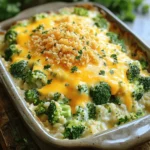 To make Cheesy Broccoli Rice Casserole, gather these items: - 2 cups cooked white or brown rice - 2 cups fresh broccoli florets, chopped into bite-sized pieces - 2 cups shredded sharp cheddar cheese, divided - 1 cup cream of mushroom soup (store-bought or homemade) - 1/2 cup milk - 1 small onion, finely chopped - 2 cloves garlic, minced - 1 teaspoon dried thyme - 1/2 teaspoon smoked paprika - Salt and freshly ground black pepper to taste - 1/2 cup panko breadcrumbs - 2 tablespoons extra virgin olive oil The key players in this dish are rice, broccoli, and cheese. The rice serves as the base. It gives the casserole a hearty texture. Broccoli adds a fresh crunch and bright color. Cheese brings creaminess and savory flavor. The cream of mushroom soup binds everything together. It also adds depth to the taste. Don’t forget the onion and garlic; they add vital flavor. If you need alternatives for any ingredient, here are some options: - Rice: Use quinoa or cauliflower rice for a low-carb choice. - Broccoli: Try frozen broccoli if fresh isn’t available. - Cheddar Cheese: Swap it with mozzarella or a dairy-free alternative. - Cream of Mushroom Soup: Use cream of chicken soup or a homemade mix. - Milk: Almond milk or oat milk can replace dairy milk. - Panko Breadcrumbs: Regular breadcrumbs work if panko is not on hand. This casserole is simple and very adaptable. Feel free to mix and match based on what you have. The Full Recipe gives you a detailed guide to create this comforting meal. Making cheesy broccoli rice casserole is simple. First, gather your ingredients. You need cooked rice, fresh broccoli, cheese, soup, milk, onion, garlic, thyme, smoked paprika, salt, pepper, breadcrumbs, and olive oil. With everything ready, you can start cooking. This dish takes about 15 minutes to prep and 50 minutes total to cook. 1. Preheat your oven to 350°F (175°C). This helps the casserole bake evenly. 2. Heat the olive oil in a large skillet over medium heat. Add the chopped onion and minced garlic. Cook for about 3-5 minutes until the onion looks clear. 3. Add the broccoli florets and cook for another 3-4 minutes. Stir often until the broccoli turns bright green and is tender but still crisp. 4. In a big mixing bowl, combine the cooked rice, broccoli mix, cream of mushroom soup, milk, thyme, smoked paprika, salt, and pepper. Mix well so everything blends. 5. Fold in 1 1/2 cups of shredded cheddar cheese. Save the remaining cheese for later. 6. Pour this mixture into a greased 9x13-inch baking dish. Spread it out evenly. 7. Sprinkle the reserved cheddar cheese on top. Then, add the panko breadcrumbs for a crunchy finish. 8. Bake in the oven for 25-30 minutes. The casserole should be bubbly, and the top should look golden brown. 9. After baking, let it rest for a few minutes. This helps the flavors mix and cool slightly. - Use fresh broccoli for the best taste and texture. - Make sure to grease your baking dish well. This helps with easy serving. - Don’t skip the resting time after baking. It makes the casserole easier to scoop. - For an added crunch, you can toast the breadcrumbs in a pan with a little olive oil before adding them on top. Enjoy this cheesy broccoli rice casserole with family and friends! You can find the full recipe above for all the details. To make a great casserole, start with quality ingredients. Use fresh veggies and good cheese. Always preheat your oven. This helps your dish cook evenly. Grease your baking dish well to avoid sticking. A 9x13-inch dish works best for this recipe. Spread your mixture evenly in the dish to ensure even cooking. Check it often while baking. You want it bubbly and golden brown on top. Cooking broccoli is simple but key for flavor. Start by washing the florets well. Cut them into small, bite-sized pieces. This helps them cook faster and soak up more flavors. Blanching is a great option. Boil water and add the broccoli for about two minutes. Then, quickly cool them in ice water. This keeps the bright green color. If you sauté, cook them just until bright green. You want them tender but not mushy. Mixing your ingredients well is important for a tasty casserole. In a large bowl, combine your cooked rice, broccoli, and other ingredients. Use a spatula to fold gently, ensuring everything mixes evenly. Reserve some cheese for the top for a melty finish. If using panko breadcrumbs, mix them with a little olive oil for crunch. This adds texture and flavor. Don’t rush this step. A well-mixed casserole tastes better. For more details, check out the Full Recipe. {{image_4}} Cheesy broccoli rice casserole is great on its own, but you can make it even better. Here are some fun variations to try. If you want a meat-free dish, keep it vegetarian! You can add more veggies. Try carrots, bell peppers, or mushrooms. These add color and taste. You can also replace the cream of mushroom soup with a veggie version. This makes it lighter but just as tasty. Want to add protein? You can mix in cooked chicken or tofu. Shredded rotisserie chicken works well. If you use tofu, press it first to remove water. Cube it and add it to the mix. Both options make the dish filling and hearty. To change the flavor, try different spices or cheeses. Swap sharp cheddar for gouda or pepper jack for a kick. You can also add spices like cumin or chili powder for a twist. Mix and match to find your favorite combo! These variations make the casserole your own. You can use the full recipe as a base and let your creativity shine. After you enjoy your cheesy broccoli rice casserole, store leftovers in an airtight container. This helps keep the flavors fresh. You can place the casserole in the fridge for up to four days. If you have a large amount left, consider splitting it into smaller containers. This way, you can grab single servings easily. Want to save some for later? You can freeze your cheesy broccoli rice casserole. First, let it cool completely. Then, wrap it tightly in plastic wrap and aluminum foil. This prevents freezer burn. You can freeze it for up to three months. When you're ready to eat it, just thaw it in the fridge overnight before reheating. To reheat your casserole, preheat the oven to 350°F (175°C). Place the casserole in a baking dish. Cover it with foil to keep moisture in. Heat for about 20-25 minutes, or until it's warm throughout. If you want a crispy top, remove the foil for the last five minutes. Enjoy your meal just as good as the first time! For the full recipe, check out the details above. To make Cheesy Broccoli Rice Casserole gluten-free, swap the cream of mushroom soup for a gluten-free version. You can find many brands that offer this option. Also, use gluten-free panko breadcrumbs instead of regular ones. Check the rice and cheese labels to ensure they are gluten-free too. This way, you can enjoy the same comforting flavors without worry. Yes, you can make this casserole ahead of time. Prepare it up to the baking step and cover it with foil. Store it in the fridge for up to 24 hours. When ready to bake, remove the cover and let it sit at room temperature for 15 minutes. Then, bake it as directed. This makes it perfect for busy days or family gatherings. Cheesy Broccoli Rice Casserole pairs well with many dishes. You might serve it with grilled chicken or roasted fish for protein. A simple green salad with a light vinaigrette adds freshness. If you want something heartier, try some crusty bread or garlic knots. Each option enhances the comfort of this dish, making your meal even better. This article covered making Cheesy Broccoli Rice Casserole. We looked at key ingredients and possible substitutes. You learned step-by-step cooking instructions and essential tips. I shared tricks to perfect your casserole and offered tasty variations. Plus, I explained how to store and reheat leftovers. Cooking this dish is simple and fun. You can enjoy it your way. Try the tips and make it your favorite recipe. Enjoy every bite!